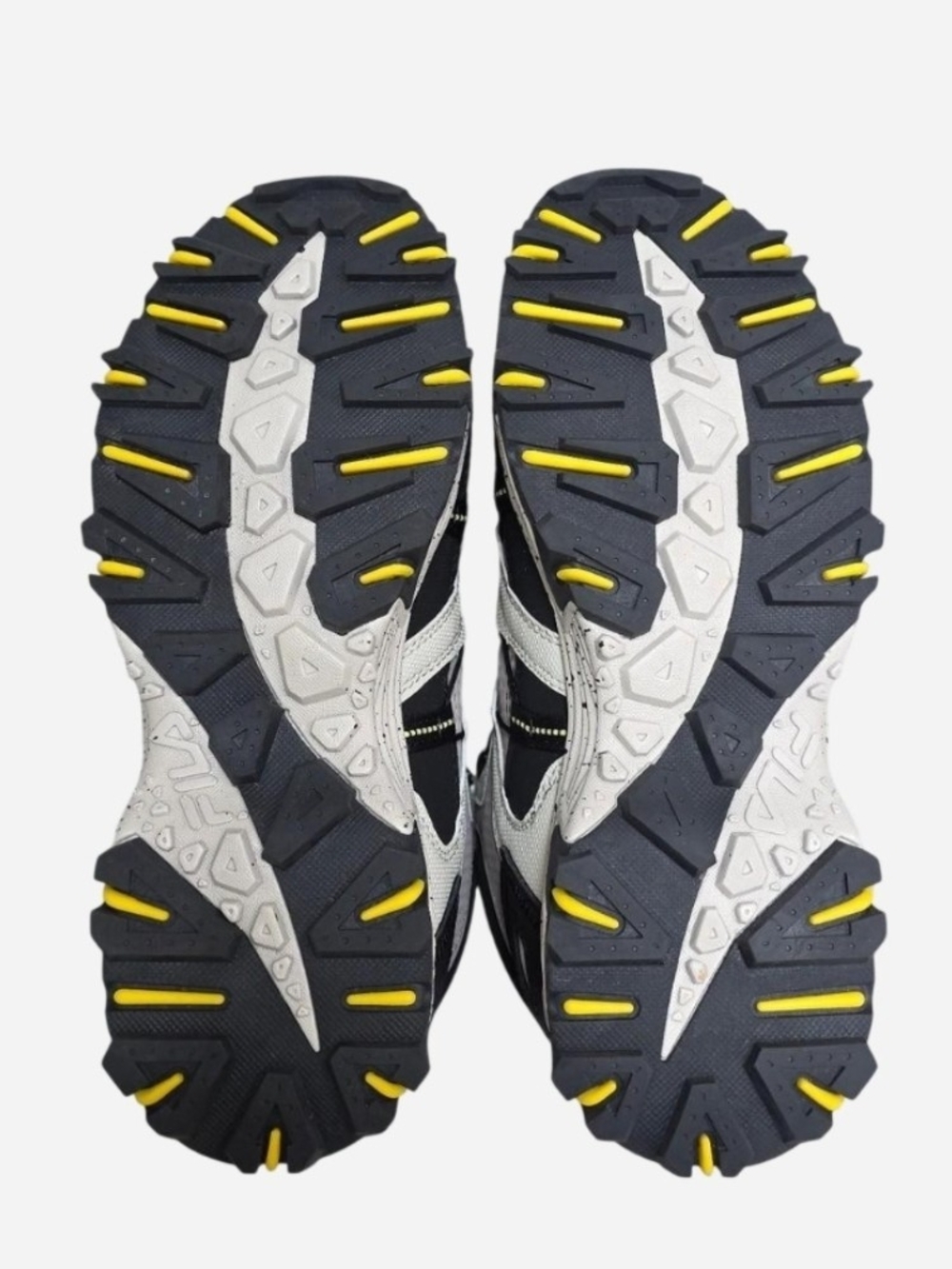 NWOT Fila Grand Tier Mid Hiking Trail Sneakers in Black, Gray & Yellow, Size 9 - Picture 7 of 11